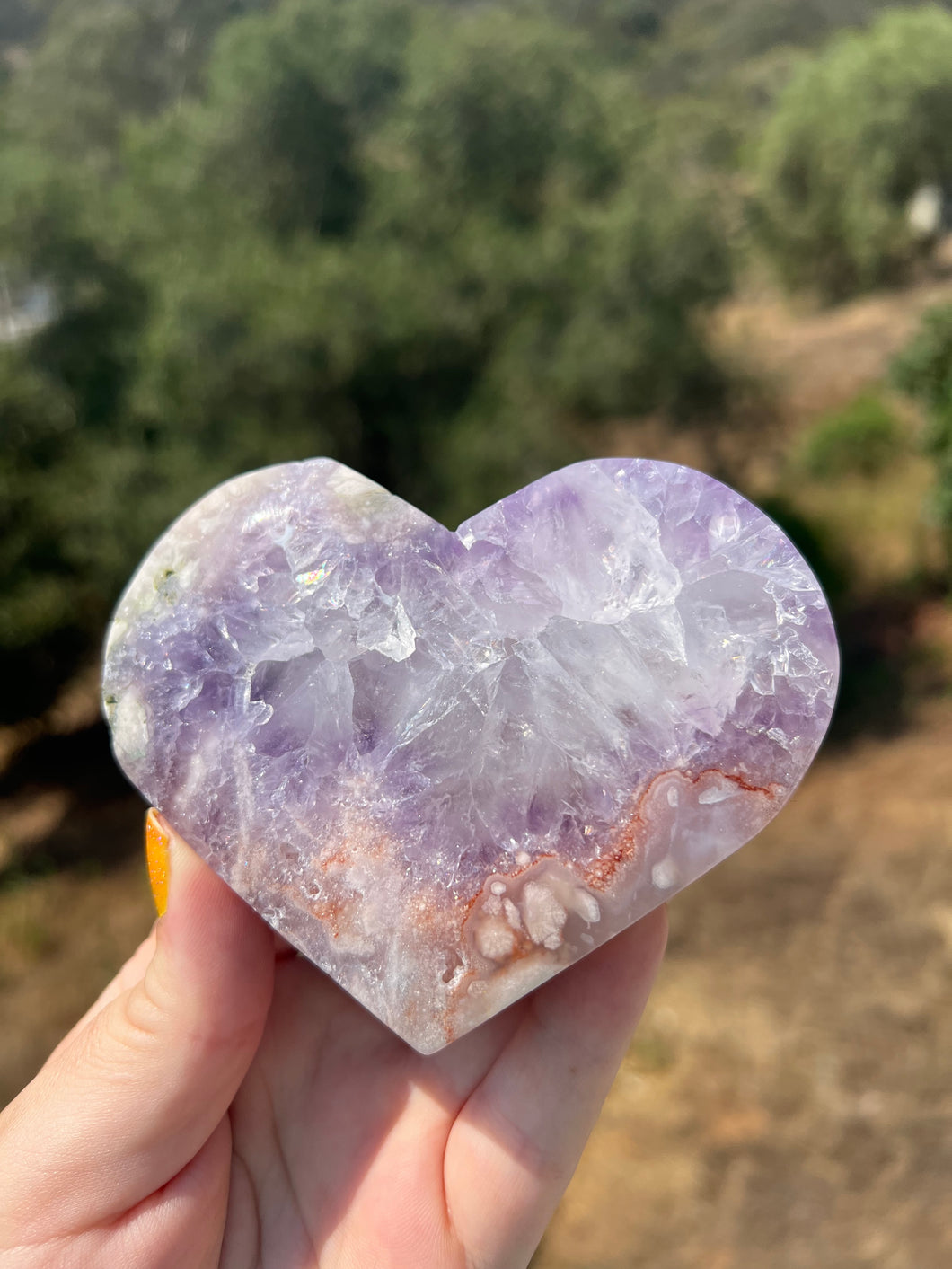Lavender Pink Amethyst Heart