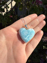 Load image into Gallery viewer, Larimar Heart Necklace 78N