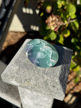 Load image into Gallery viewer, Blue Fluorite Palm Stone 80VB