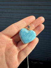 Load image into Gallery viewer, Larimar Heart Necklace 75PR
