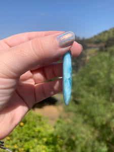 Larimar Marquis Sterling Silver Pendant