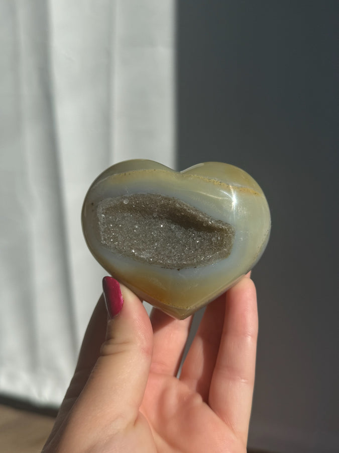 Agate Druzy Heart 40CPA