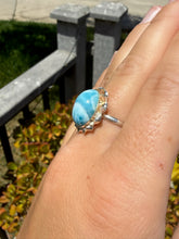 Load image into Gallery viewer, Larimar Ring Size 8.5 45LB