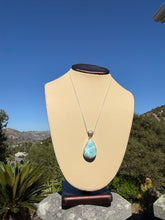 Load image into Gallery viewer, Larimar Teardrop Necklace 90TL