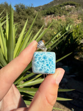 Load image into Gallery viewer, Larimar Square Necklace 78EL