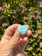 Load image into Gallery viewer, Adjustable size 6.5 Larimar Heart Ring 80ZZ