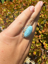 Load image into Gallery viewer, Larimar Ring Size 6+ Adjustable 55LK