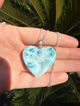 Load image into Gallery viewer, Larimar Heart Necklace 120KI