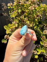 Load image into Gallery viewer, Larimar Ring Size 6+ Adjustable 45LA
