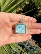 Load image into Gallery viewer, Larimar Square Necklace 78EL