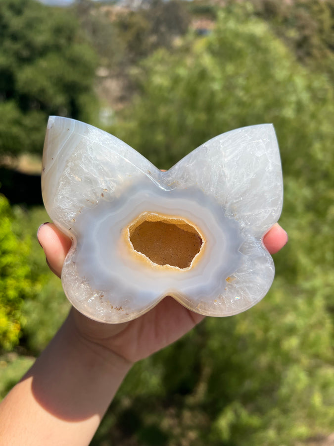 Agate Butterfly With Stand