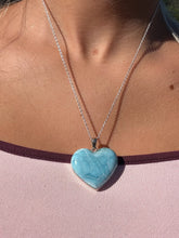 Load image into Gallery viewer, Larimar Heart Necklace 75PR