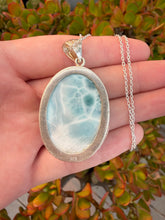 Load image into Gallery viewer, Larimar Oval Necklace 172BL