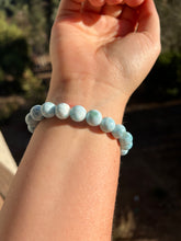 Load image into Gallery viewer, Larimar Beaded Bracelet 10mm