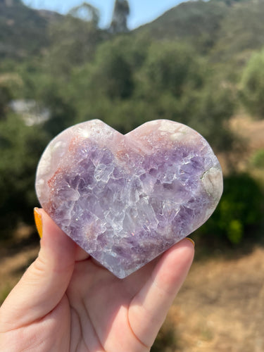 Lavender Pink Amethyst Heart