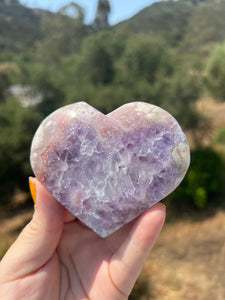 Lavender Pink Amethyst Heart