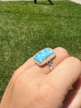 Load image into Gallery viewer, Larimar Ring Size 6.5 +Adjustable 45LC