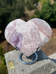 Lavender Pink Amethyst Heart