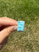 Load image into Gallery viewer, Larimar Ring Size 6.5 +Adjustable 45LC