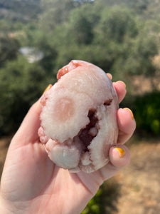 Pink Amethyst Freeform with Druzy