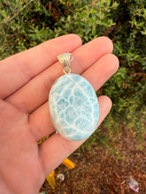 Load image into Gallery viewer, Larimar Oval Necklace 172BL