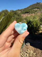 Load image into Gallery viewer, Larimar Heart Necklace 90TR
