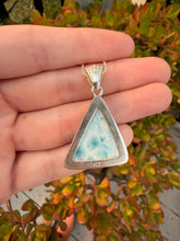 Load image into Gallery viewer, Larimar Triangle Necklace 60TB