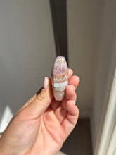 Load image into Gallery viewer, Chevron Anethyst and Crazy Lace Agate Palm Stone Intuitively Selected 15KV