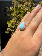 Load image into Gallery viewer, Larimar Ring Size 6+ Adjustable 45LA