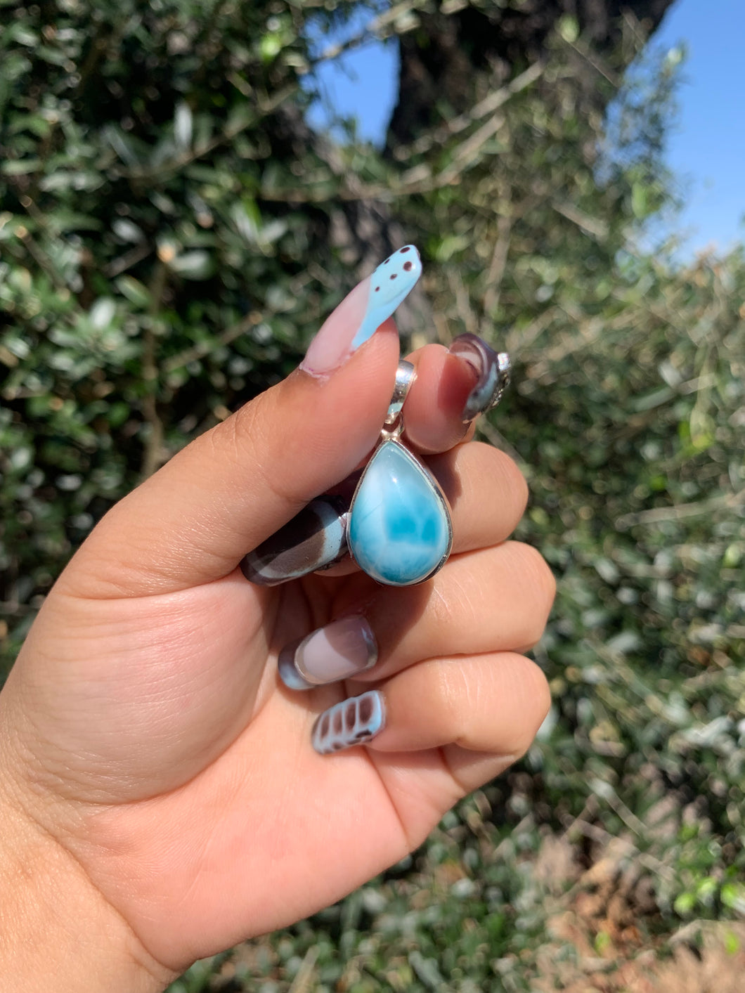 Larimar Teardrop Pendent