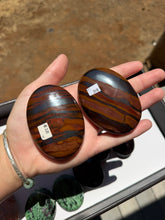 Load image into Gallery viewer, Hematite Tigers Eye Palm Stone Intuitively Selected 28LM