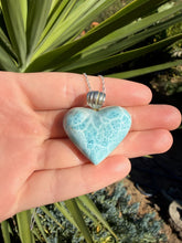 Load image into Gallery viewer, Larimar Heart Necklace 95TH