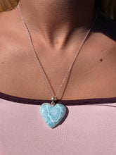 Load image into Gallery viewer, Larimar Heart Necklace 78N