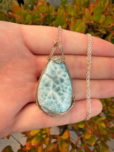 Load image into Gallery viewer, Larimar Teardrop Necklace 70PE