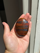 Load image into Gallery viewer, Hematite Tigers Eye Palm Stone Intuitively Selected 28LM
