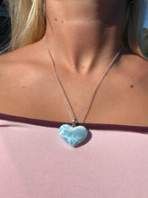 Load image into Gallery viewer, Larimar Heart Necklace 84H