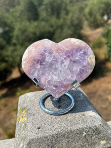 Lavender Pink Amethyst Heart