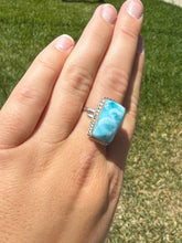 Load image into Gallery viewer, Larimar Ring Size 6.5 +Adjustable 45LC
