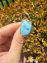 Load image into Gallery viewer, Larimar Ring Size 6+ Adjustable 55LK