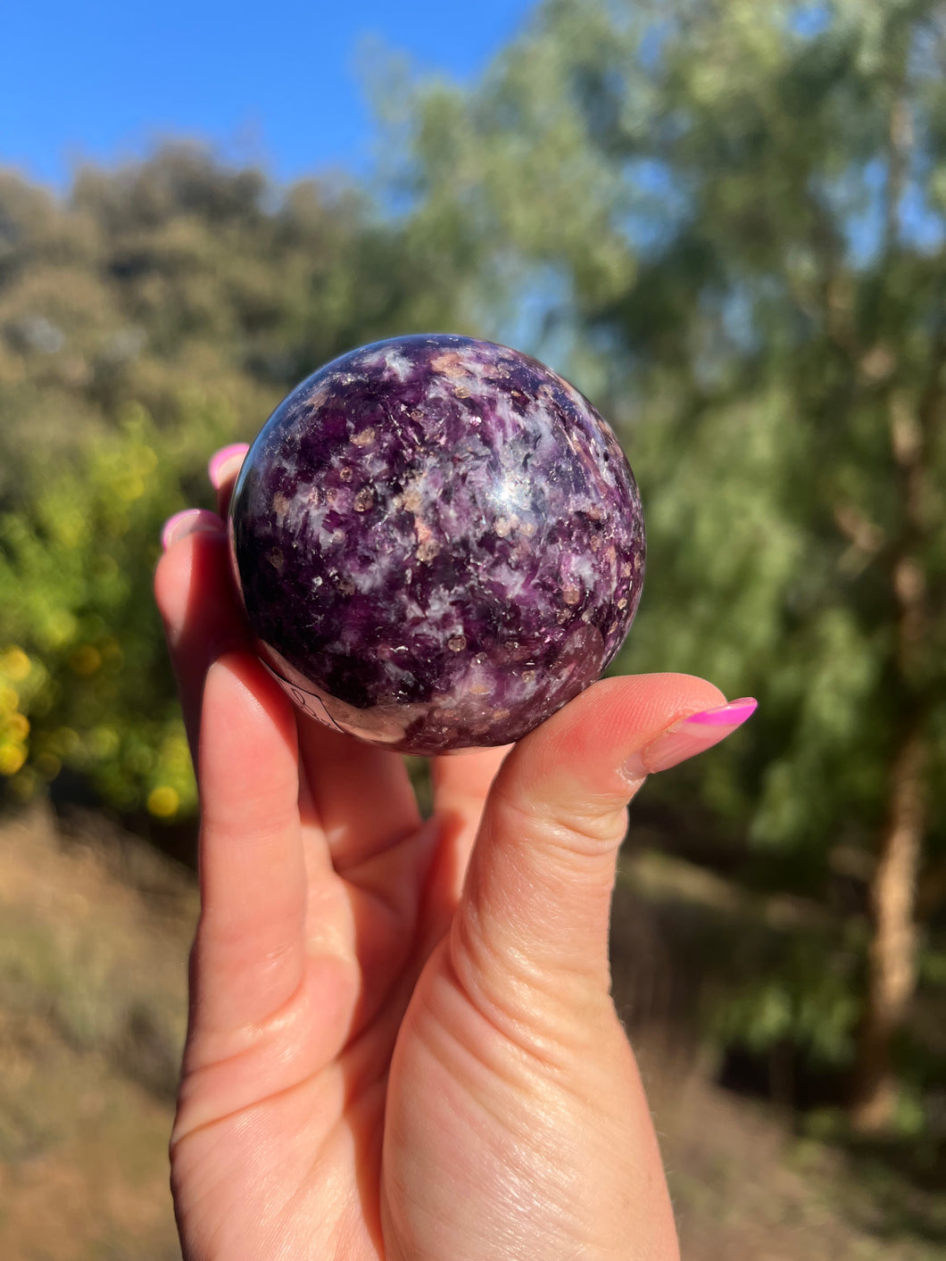 Lepidolite Unicorn Sphere