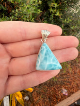 Load image into Gallery viewer, Larimar Triangle Necklace 60TB