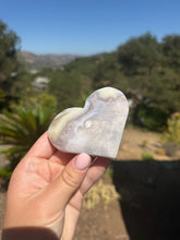 Load image into Gallery viewer, Flower Agate Heart 22KZ