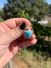 Load image into Gallery viewer, Larimar Heart Sterling Silver Pendant