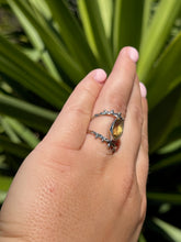 Load image into Gallery viewer, Citrine Eye Ring Size 7 50RD