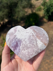 Lavender Pink Amethyst Heart