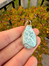 Load image into Gallery viewer, Larimar Teardrop Necklace 70PE