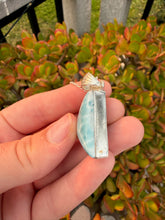 Load image into Gallery viewer, Larimar Triangle Necklace 60TB