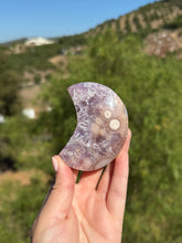 Load image into Gallery viewer, Pink Amethyst Moon With Stand 46PB