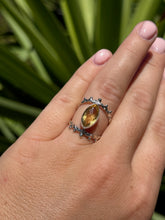 Load image into Gallery viewer, Citrine Eye Ring Size 7 50RD