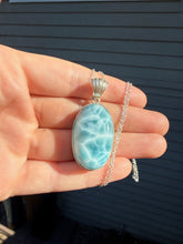Load image into Gallery viewer, Larimar Oval Necklace 102LR
